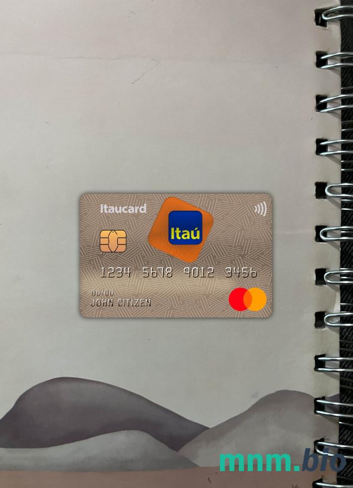 Brazil Itaú bank master card wygląd fotograficzny skan PSD + zdjęcie